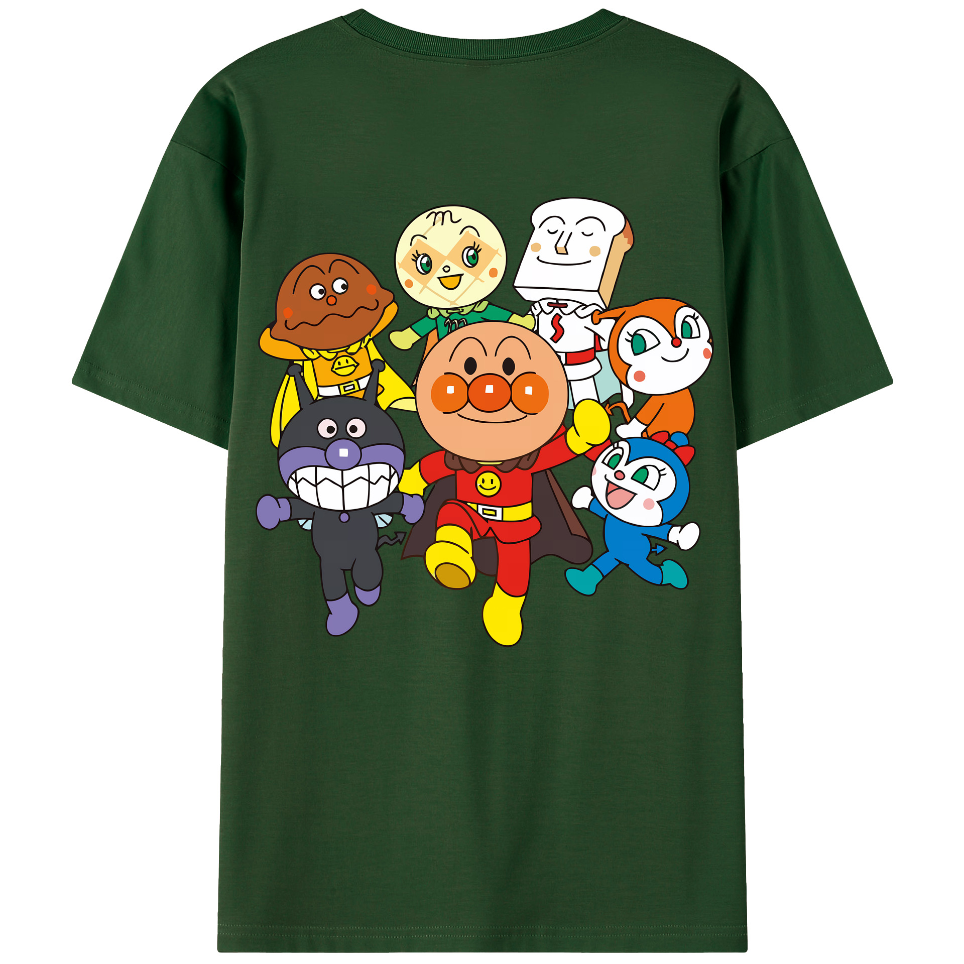 （画像用） アンパンマン Anpanman 綿100％半袖Tシャツ（背面プリント）